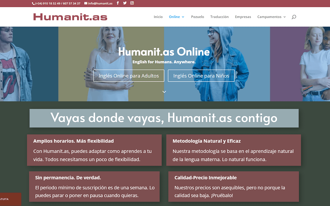 Inglés Online para Humanos | Método Natural y Comunicativo por Videoconferencia